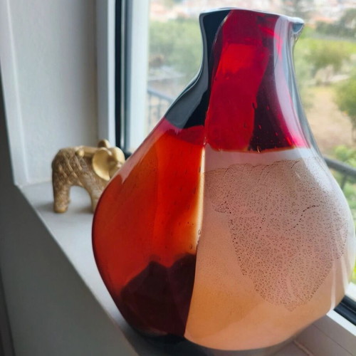 Mdina vase handmade from lava like new