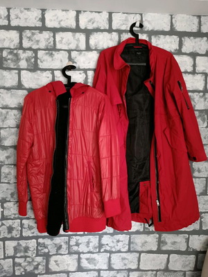 Pepe double jacket used, red, medium size