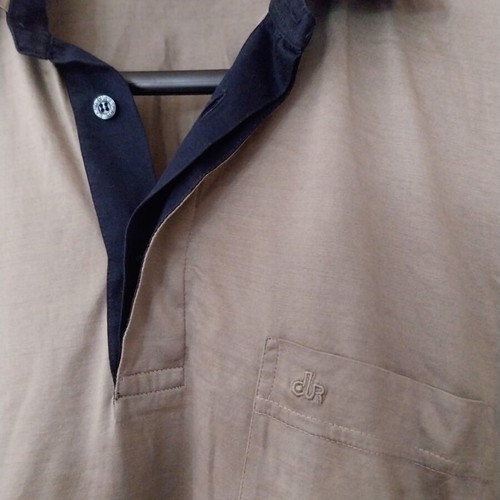 Dur men's polo shirt like new, khaki, cotton fabric