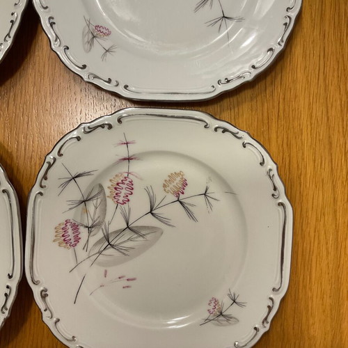 Set of 6 vintage 50s dessert plates German porcelain like new