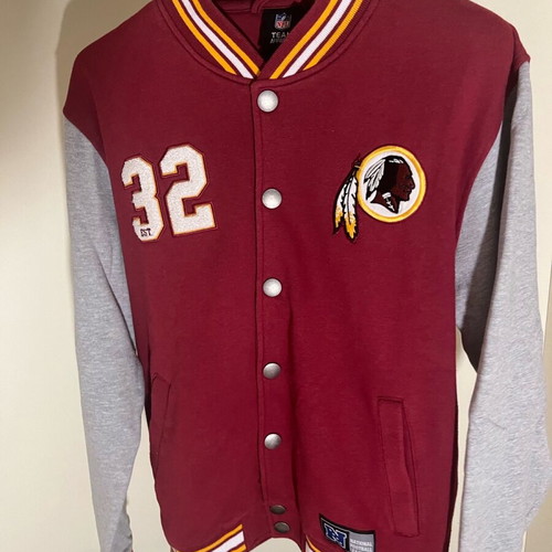 Overshirt jacket college NFL new, medium size, gray and red