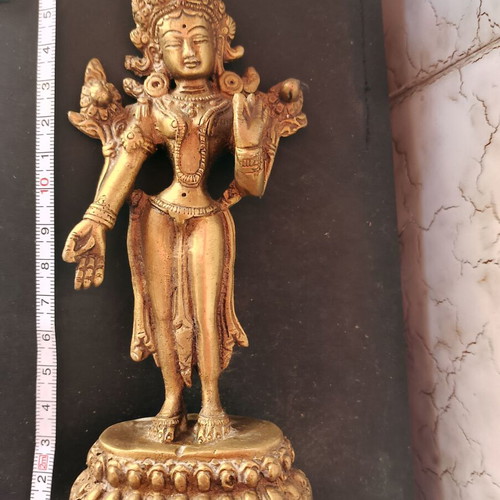 Tara bronze statue like new, 17cm