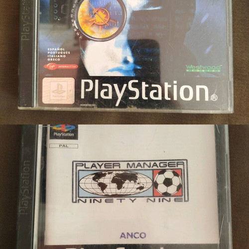 Παιχνίδια PlayStation PS1 μεταχειρισμένα, Player Manager Ninety Nine και Command & Conquer Retaliation