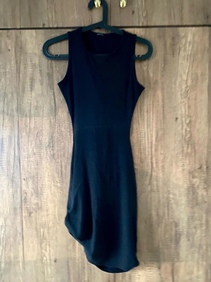 MUSS mini dress black ribbed sleeveless like new