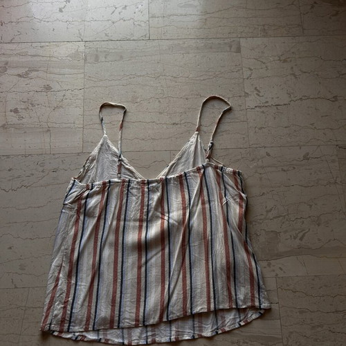 Striped Stradivarius top like new, size L, beige and brown