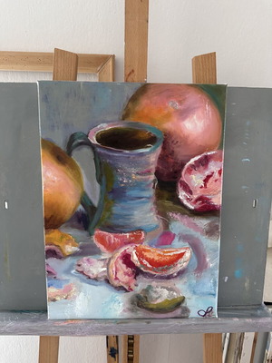Oranges Original Artwork 30x40 cm Oil Painting on Canvas