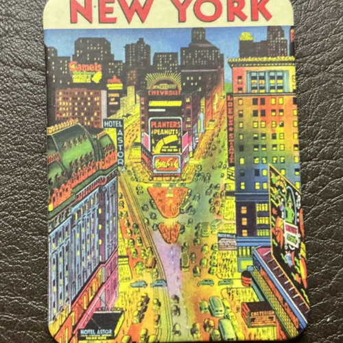 New York fridge magnet new, retro style
