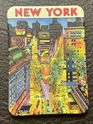 New York fridge magnet new, retro style