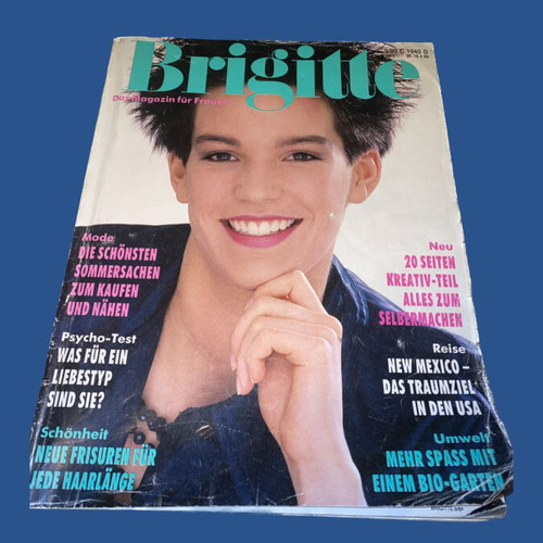 Brigitte magazine used, collectible, year 1989