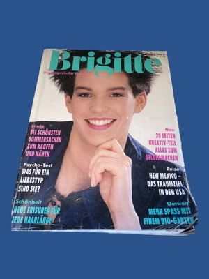 Brigitte magazine used, collectible, year 1989