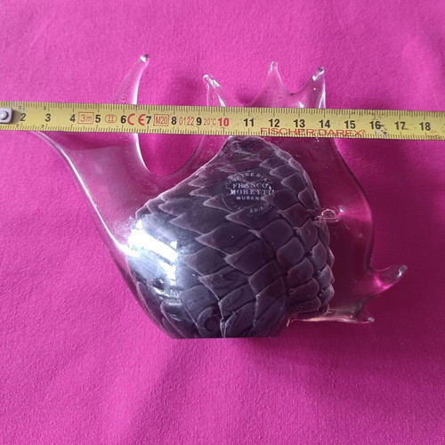 Murano vintage glass tropical fish sculpture by Franco Moretti like new