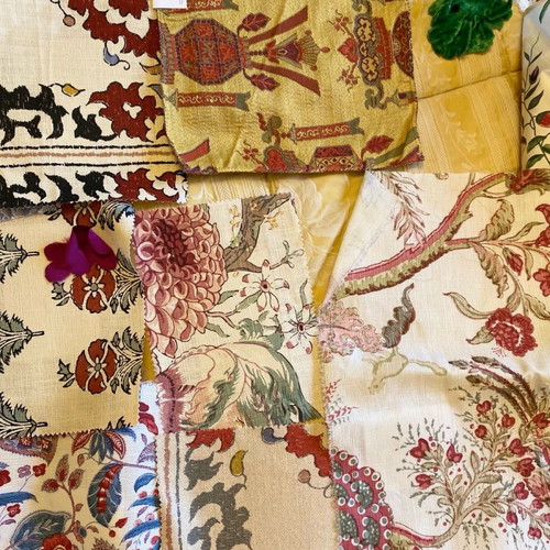 Collection of upholstery fabric remnants like new