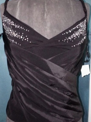 Evening blouse new with tag, black, size S