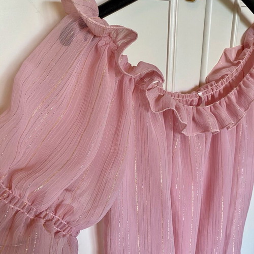 Sheer pink top by Emmanuel Navarro like new, size M