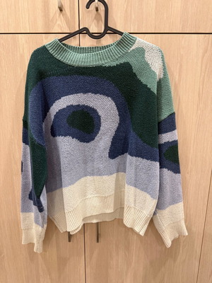 Shein knitted sweater like new, blue multicolor size M