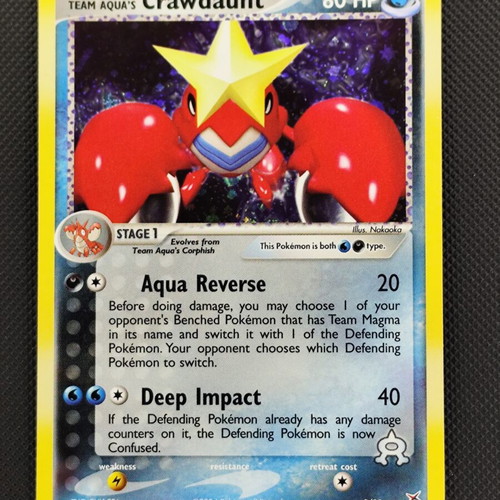 Team Aqua's Crawdaunt Pokemon card 2/95 holo