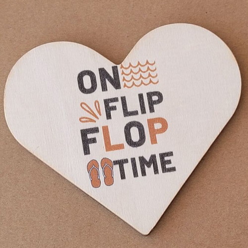 Wooden summer coasters with seasonal designs