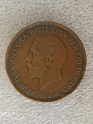 Κέρμα 1 penny Ηνωμένου Βασιλείου 1936 μεταχειρισμένο, χάλκινο