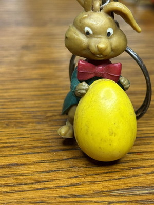 Easter Bunny Keychain used