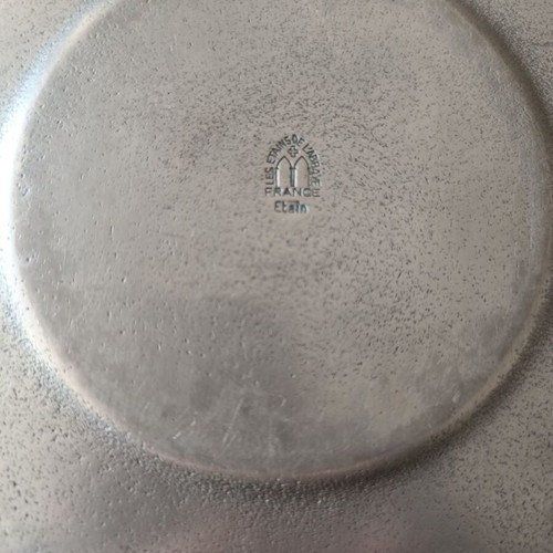 Vintage pewter soup tureen and tray from France like new