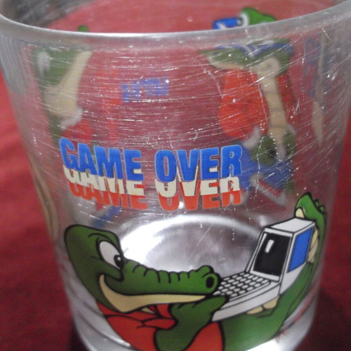 Ferrero '93 Nutella glass used with crocodile design