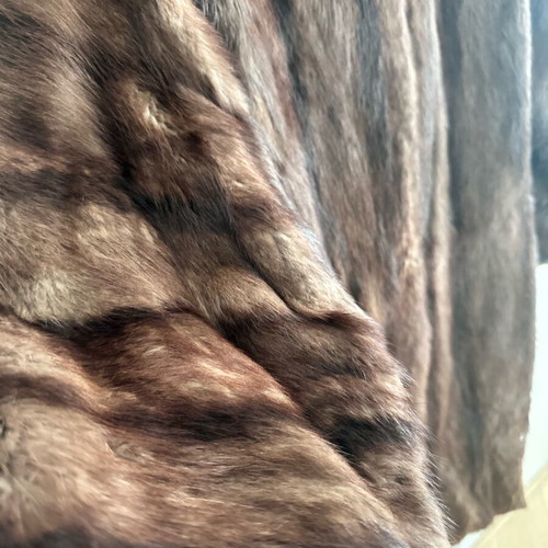 Vintage Mink Fur Coat Like New, Brown, Size L
