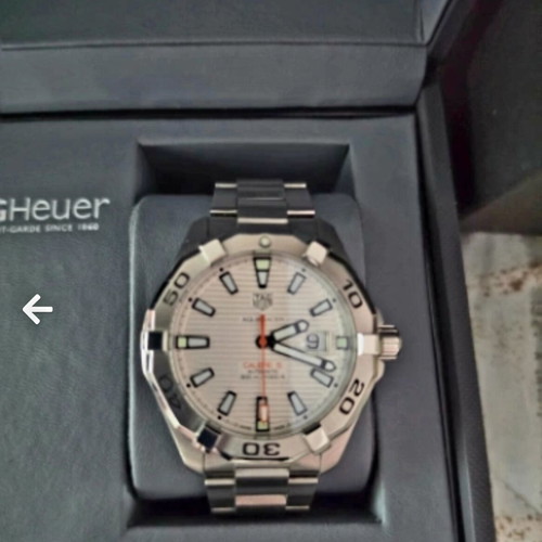TAG Heuer Aquaracer Calibre 5 automatic watch like new, silver