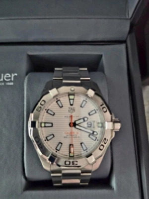TAG Heuer Aquaracer Calibre 5 automatic watch like new, silver