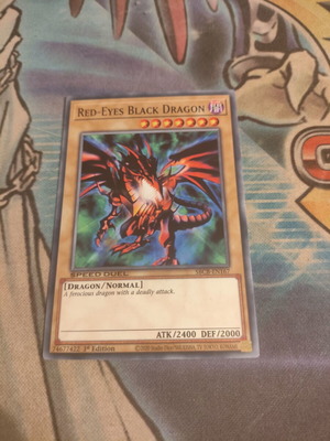 Red-Eyes Black Dragon Yu-Gi-Oh! card like new, SBCB edition