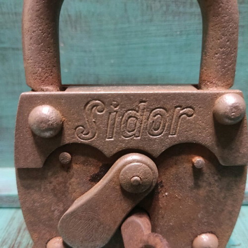 Sidor padlock used, large, non-functional, 12x8 cm
