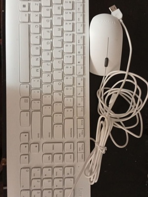 Lenovo USB Keyboard and Mouse like new, white