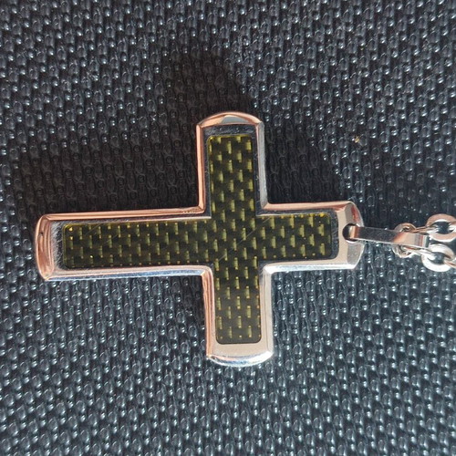 Visetti men's cross necklace stainless steel with chain