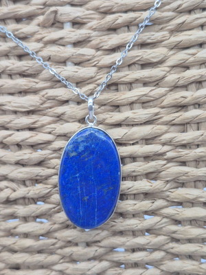 Lapis Lazuli Crystal Necklace Silver 925 new