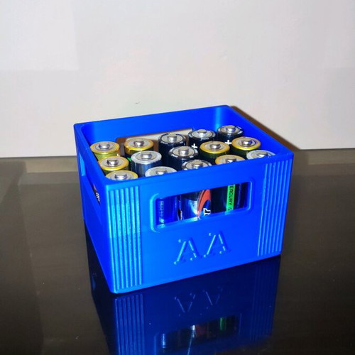 Battery storage in beer crate design new, 3d printed
