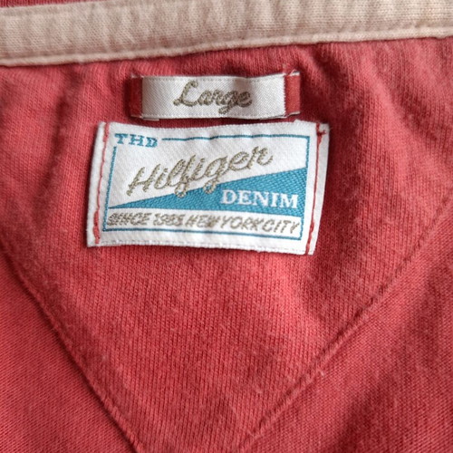 Tommy Hilfiger cotton t-shirt used, size L, pastel red