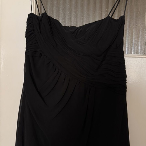 Zara black evening dress draped chest size L new with tag