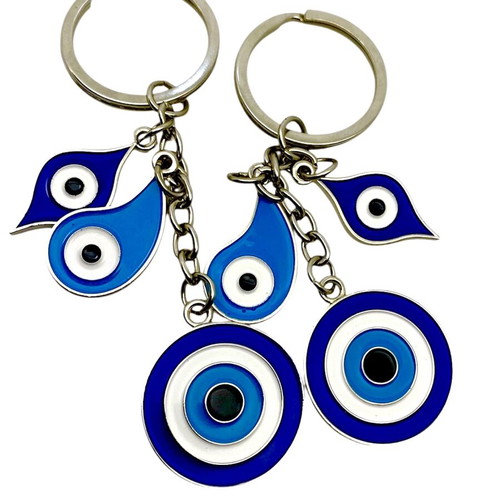 Year's Charm Steel Keychain with Enamel