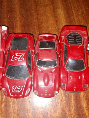 Ferrari shell toy car set used, collectible