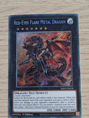 Red-Eyes Flare Metal Dragon RA01-EN038 1st edition καινούργιο (Secret Rare)