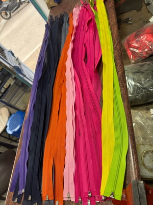 Plastic zippers new 33 pieces 80 cm with adhesive tape