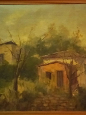 Oil painting on canvas by Al. Dialetis in excellent condition, signed
