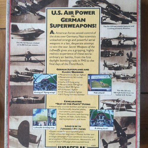 Secret Weapons of the Luftwaffe Big Box used, PC simulation