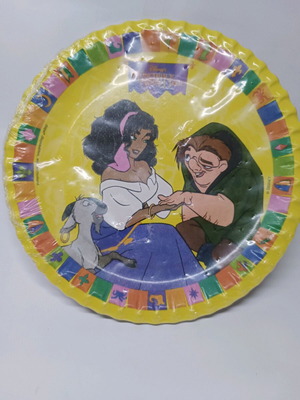Party plates set of 10, reusable, 23 cm diameter, new, paper
