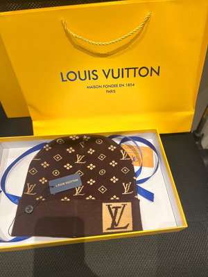 Louis Vuitton brown beanie new unisex