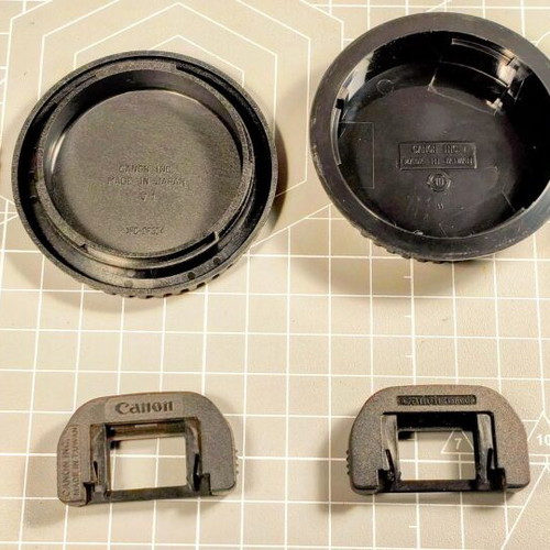 Canon DSLR Body And Lens Caps With Eyecups Like New
