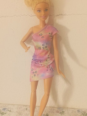 Barbie doll with heart and star dress 30cm like new