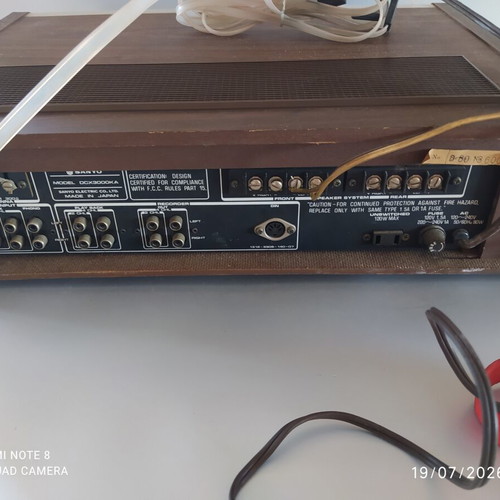 Sanyo DCX 3000KA amplifier used, four-channel, 10×4 watt per channel