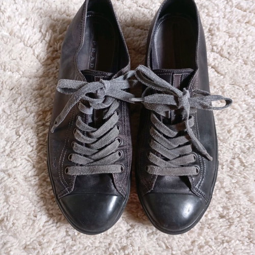 Prada men's sneakers used, size 42, black with grey laces