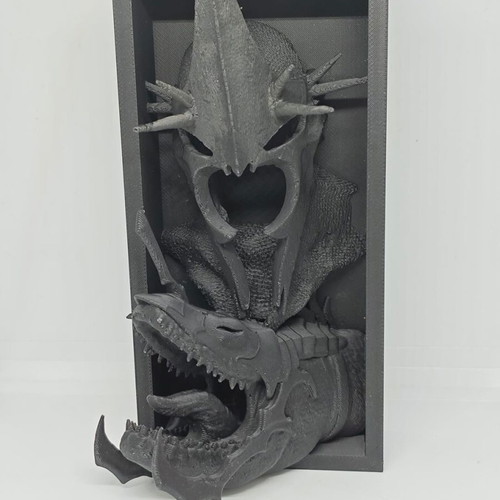 Witch-king of Angmar and Fell Beast 3D wall art like new