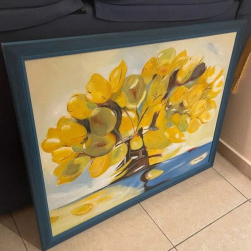 Handmade large painting like new, 87x67 cm